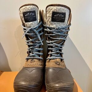The North Face Women's Brown and Gray Boots